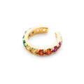 Rainbow Candy Huggie Cuff Earring