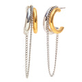 Two-Tone Drop Earrings