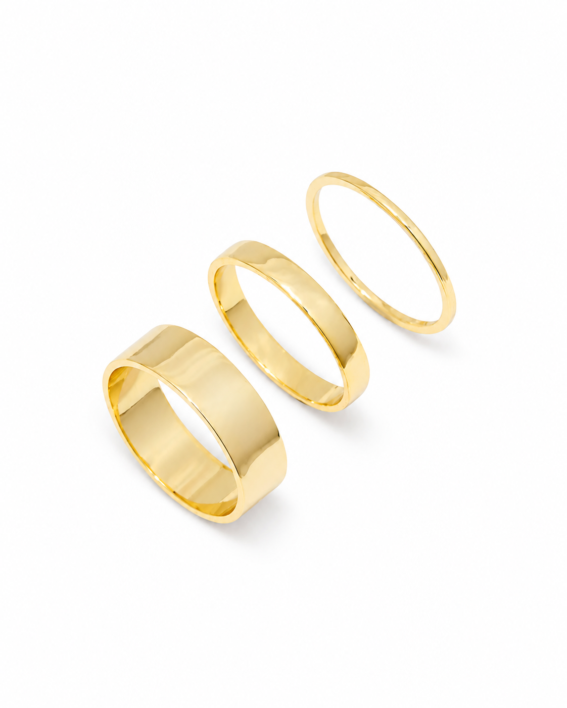 PVD Gold Stacking Ring Set