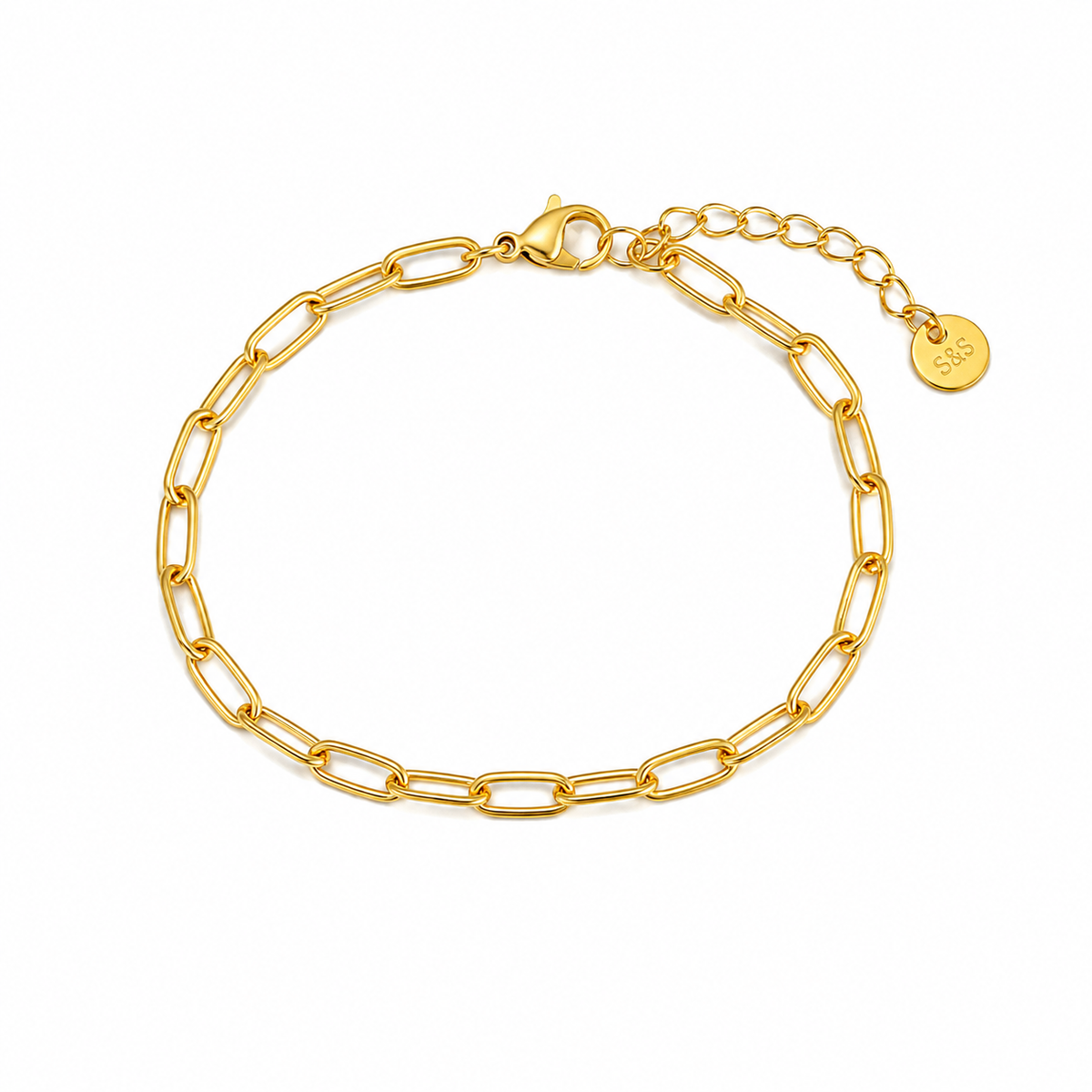 Gold Paperclip Chain Bracelet