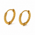 Twisted Gold Hoop Earrings