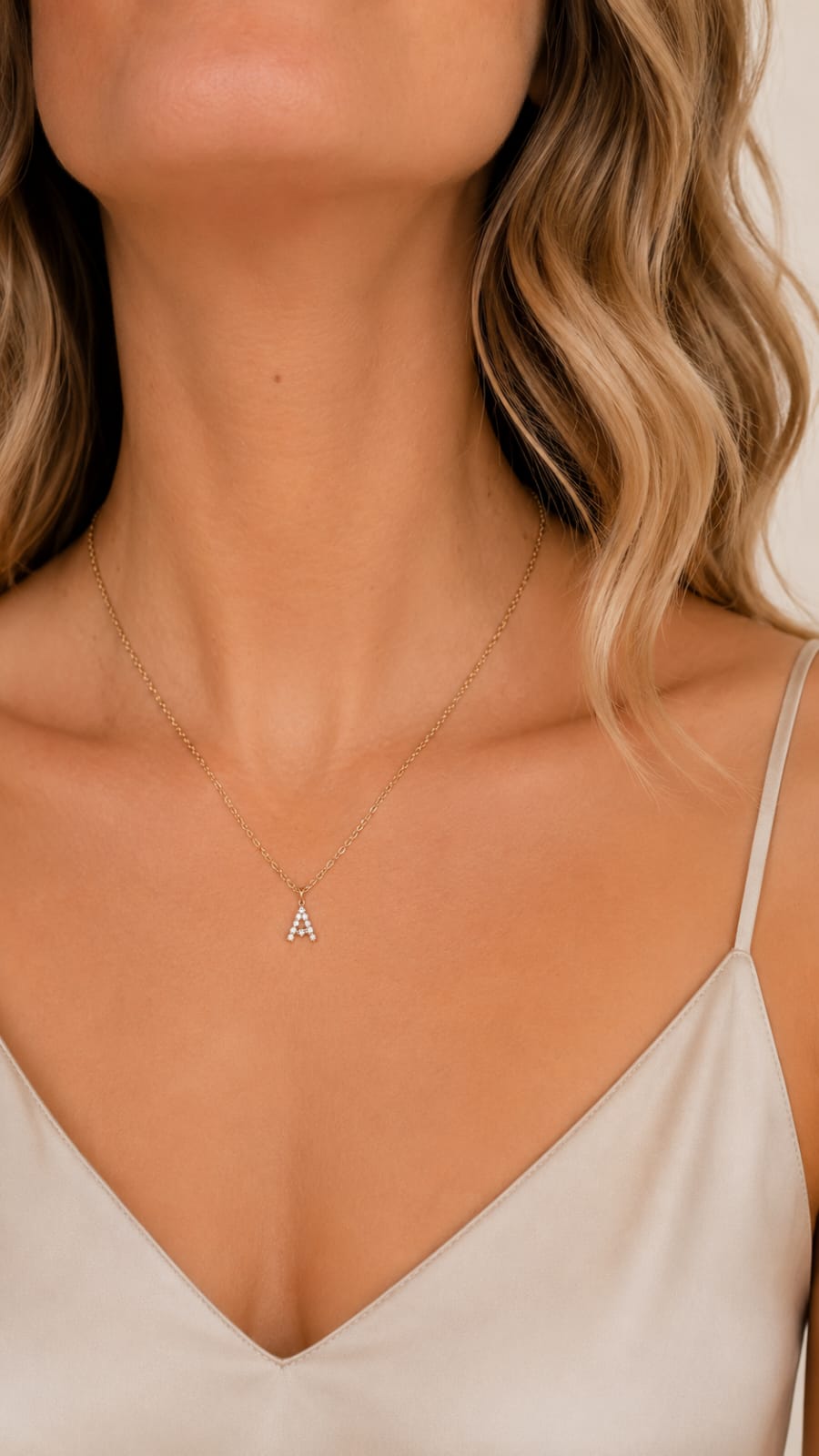 Initial Letter Pendant Necklace