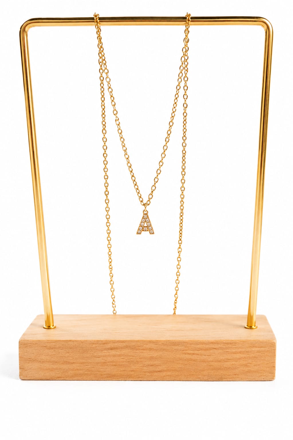 Initial Letter Pendant Necklace